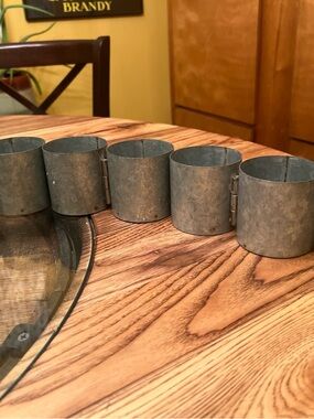 New Hearth & Hand with Magnolia Hinged Bud Vase Galvanized Metal Farmhouse Decor